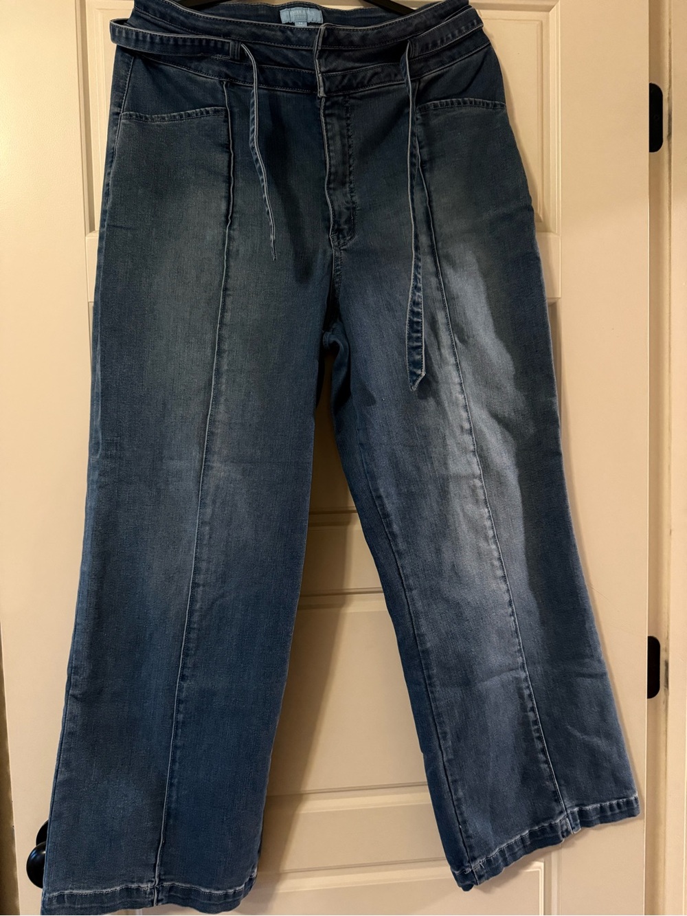 Draper James Indigo Wide-Leg Jeans with Drawstring